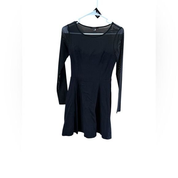 Forever 21 Black Long Sleeve Mini Dress Size Small - Picture 3 of 10